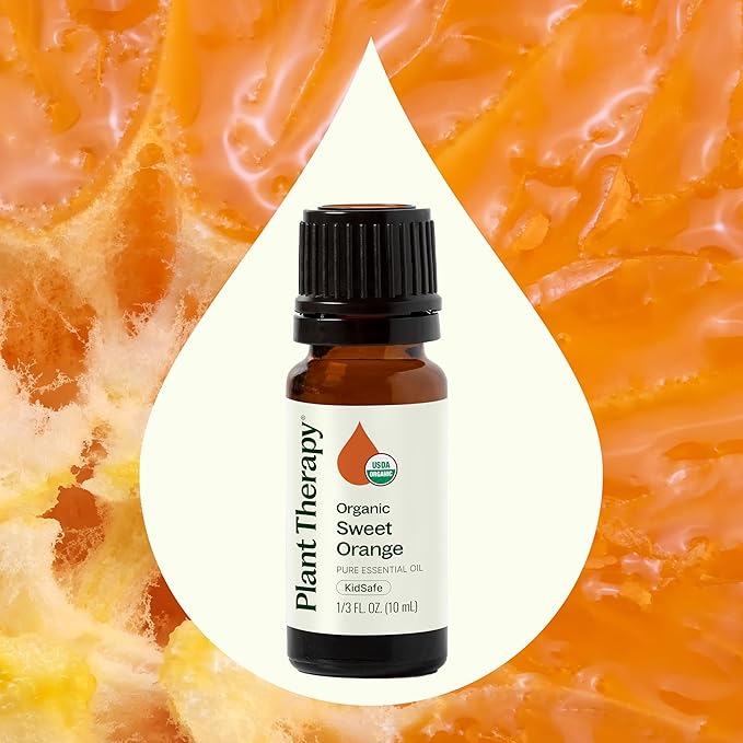 Plant Therapy Sweet Orange Organic Essential Oil 100% Pure, USDA Certified Organic, Undiluted, Natural Aromatherapy, Therapeutic Grade 10 mL (1/3 oz) PlantTherapy
