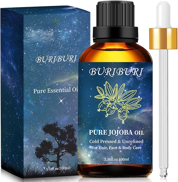 BURIBURI 100% Pure Organic Jojoba Carrier Oil, 100ml/3.38fl.oz - Bloomnest