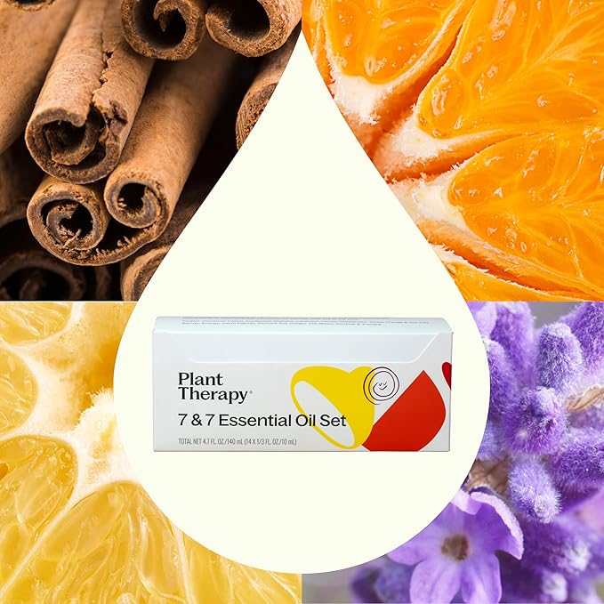 Plant Therapy 7 & 7 Essential Oils Set 7 Single Oils: Lavender, Peppermint & More, 7 Synergy Blends 100% Pure, Undiluted, Natural Aromatherapy, Therapeutic Grade 10 mL (1/3 oz) - Bloomnest