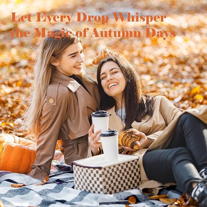 AmaKane Fall Fragrance Oil, Autumn Essential Oils for Diffuser, Soap Candle Making Scents, Pumpkin Pie Spice, Vanilla Cinnamon, Apple Cider, Fallen Leaves, Autumn Magic, Cinnamon Chai, 6x10 ml AmaKane