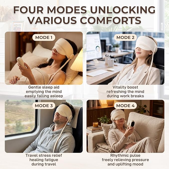 YETEE Head Massager with Heat,Head Massager for Headaches, Eye and Scalp Massager, Comfort Focused Massage Device, 3 Heat Levels, 4 Massage Modes, 6 Airbag Massage Zones Bloomnest