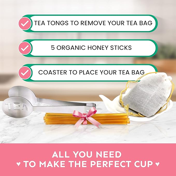 Tea Gift Basket for Women with Portable Kettle and Grippie Socks | Birthday Gift Set for Her, Mom,Wife, Co-Worker, Teacher Appreciation, Get Well - Bloomnest