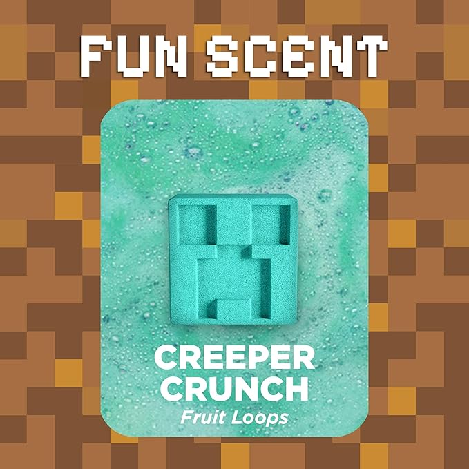 TNT Creeper Bath Bomb for Kids with Block Builder Surprise Figure Inside (1 Pack) – Large Fizzy Bubble Mine Bomb for Boys & Girls – Fruity Scent, Skin-Safe, Made in USA - by Two Sisters - Bloomnest