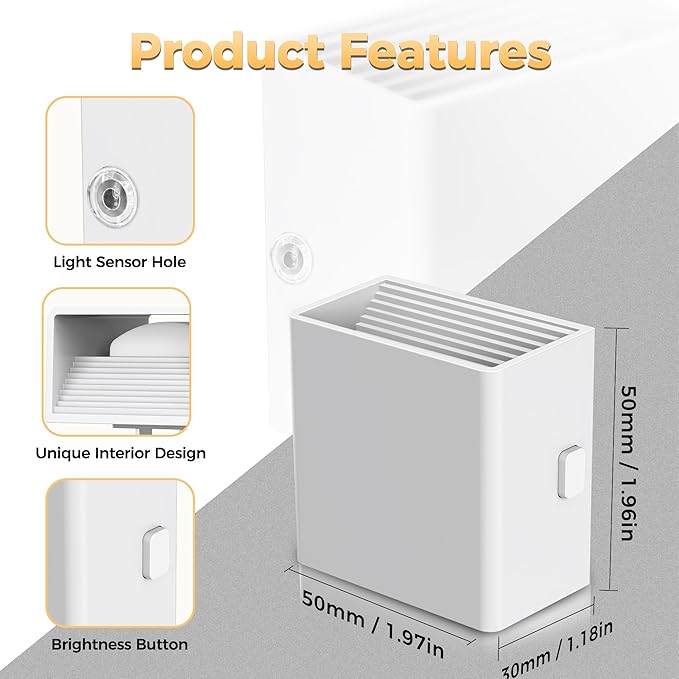 DORESshop LED Night Lights Plug into Wall [2 Pack], Plug in Nightlight, 3 Level Brightness Adjustable Night Light, Dusk to Dawn Sensor, Nightlights for Adults, Bedroom, Bathroom, Hallway, White - Bloomnest