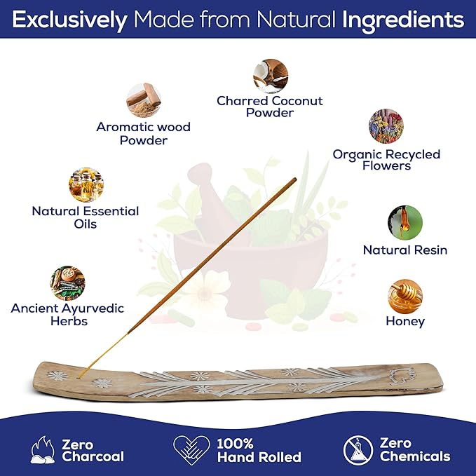 Satya Nagchampa Incense Sticks, Satya Bng (Bangalore) Insenses 15gmx3 Pack (45 GMS) with Raajsee Incence Holder Bundle, Satya Nagchampa Natural Incense - Bloomnest