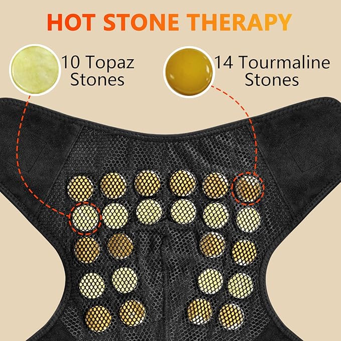 UTK Shoulder Heating Pads for Rotator Cuff Pain, Far Infrared Heating Pad for Shoulder, Shoulder Wrap with Natural Jade & Auto Shut Off & Smart Controller, Larger Size Shoulder Straps Gifts for Men - Bloomnest