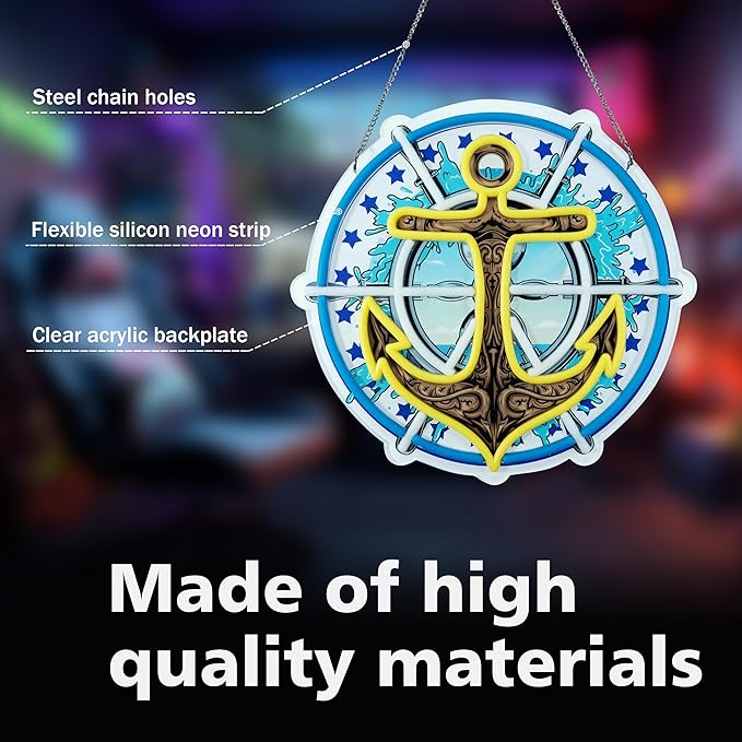 13x13 inch Captain Neon Sign Art Wall Lights for Beer Bar Club Bedroom Hotel Pub Cafe Wedding Birthday Party Gifts - Bloomnest
