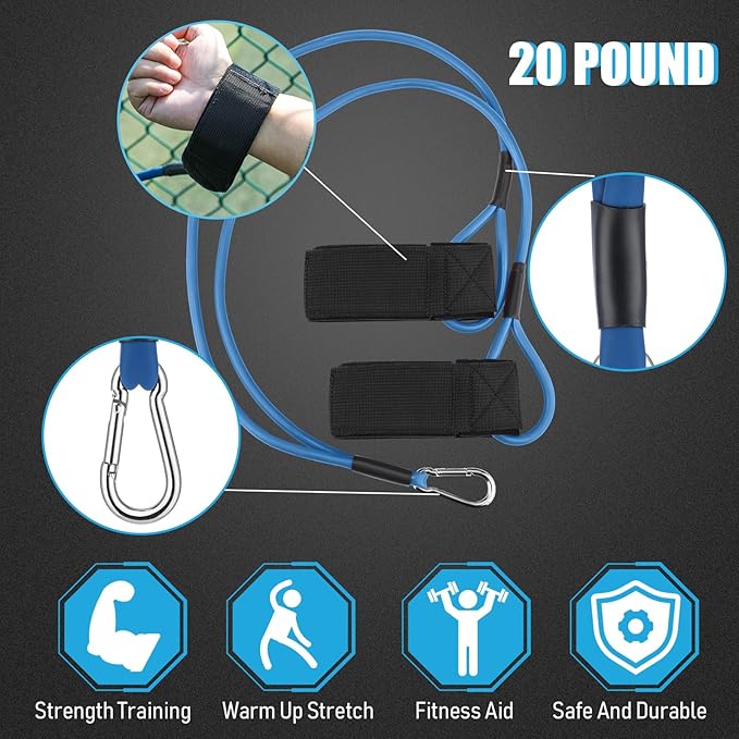 Zomiboo Baseball Bands Sports Resistance Exercise Bands Arm Strength Training Softball Baseball Pitching Training Workout Equipment for Youth Adult - Bloomnest