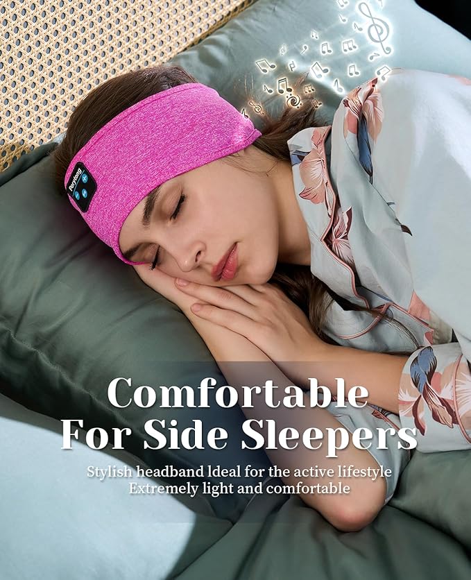 Sleep Headphones Bluetooth Headband Sleeping Headphones Headband Wireless Sleep Headband with Comfortable Earbuds for Side Sleepers, Sleeping Eye Mask for Women Men Workout Running Cool Gifts - Bloomnest