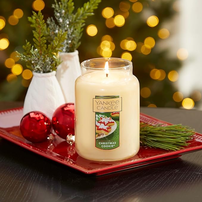 Yankee Candle Christmas Cookie Scented Classic 22oz Large Jar Single Wick Candle Over 110 Hours of Burn Time Perfect for Holiday Gifting and Celebration - Bloomnest