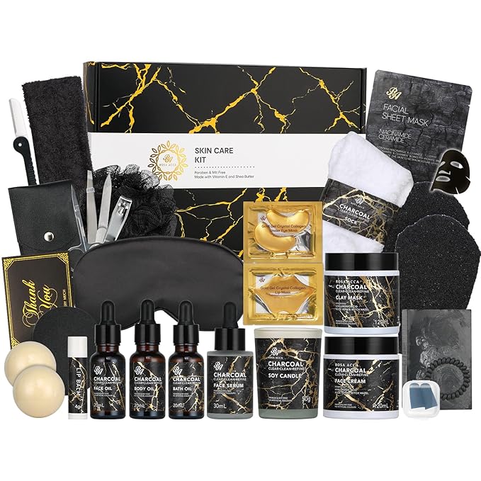 30pcs Valentines Day Gifts for Men & Women, Skin Care Set, Body & Facial Kit Gifts, Face Cream, Bath Oil, Scented Candle, Face Serum, Facial Skin Care Set, Bath & Body Set, Birthday, Christmas - Bloomnest
