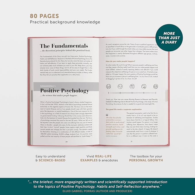6-Minute Diary – 3-Million-User Gratitude Journal for Women & Men with Prompts – Guided Self Care Book Based on Positive Psychology – Daily Manifestation - Bloomnest