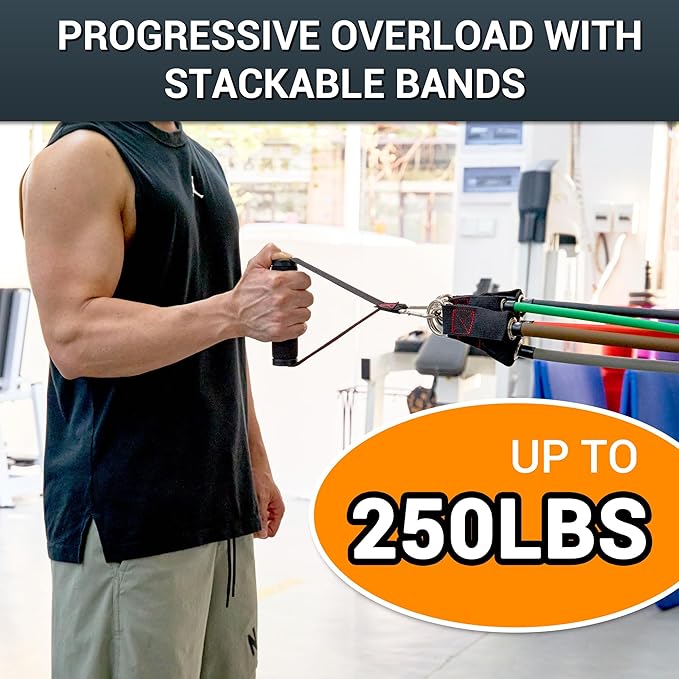 TheFitLife Resistance Bands with Handles - Designed for American Body Types, Exercise Workout Tubes for Men, Women, Includes Large Handles, Ankle Straps, Door Anchor, Fitness Levels - Bloomnest