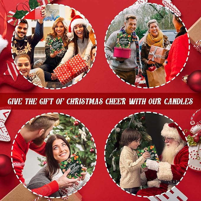 Christmas Candle | Christmas Cookies Candle Scents of Merry Cookie Dough Sugar Cookies for Santa Holiday, Christmas Scented Candles for Home - 7 oz Aromatherapy Jar Candles, Gift for Women and Men - Bloomnest
