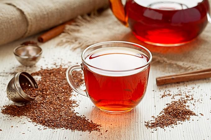 Rooibos Tea 1LB (16Oz) 100% CERTIFIED Organic (USDA seal) | Red Rooibos Loose Leaf Tea | South African Red Bush Herbal Tea| (200+ CUPS) | Non-GMO | Keto Friendly - Bloomnest