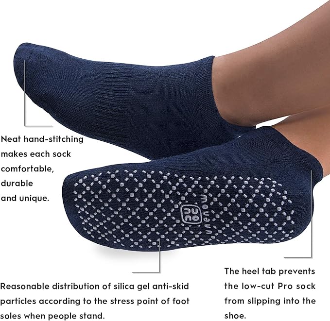 unenow Unisex Non Slip Grip Socks with Cushion for Yoga Pilates Barre Home & Hospital - Bloomnest