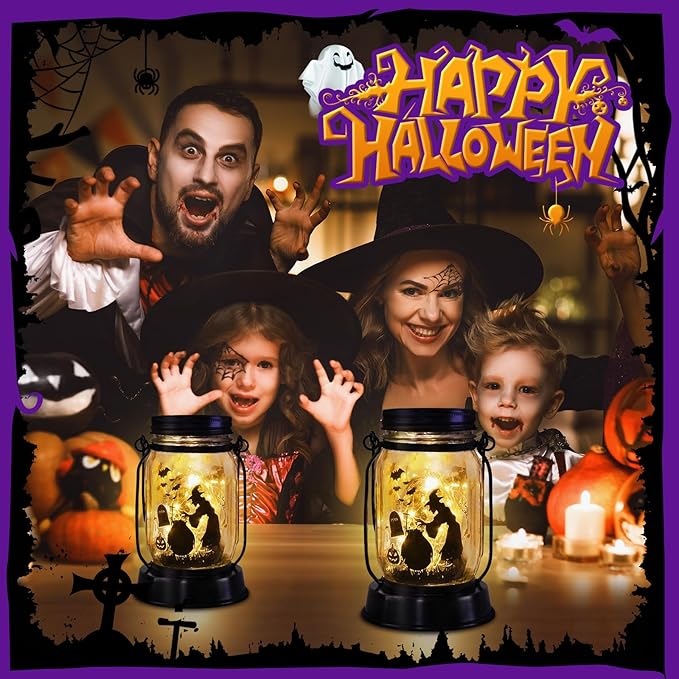 kyoryuger Halloween Decorations Halloween Decor Witch Solar Lanterns Witch Decorations Outdoor Lights Solar Garden for Yard, Patio,Backyard,Porch Torches Lights - Bloomnest