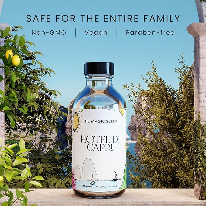 The Magic Scent Hotel Di Capri Hotel Scent Diffuser Oil - Cold-Air & Ultrasonic Fragrance Oil for Diffuser Inspired by Capri, Italy - Essential Oils for Diffusers Aromatherapy - 4 fl oz, 120 mL - Bloomnest