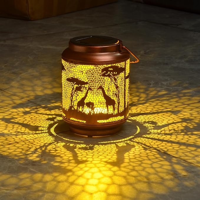 Styleonme Giraffe Lover Solar Light, Mother's Day Lantern Gift for Mom Grandma Women Sister, Hanging Image Giraffes Lanterns, Yard Corridor Garden Decor, Thanksgiving Day, Birthday Gifts - Bloomnest