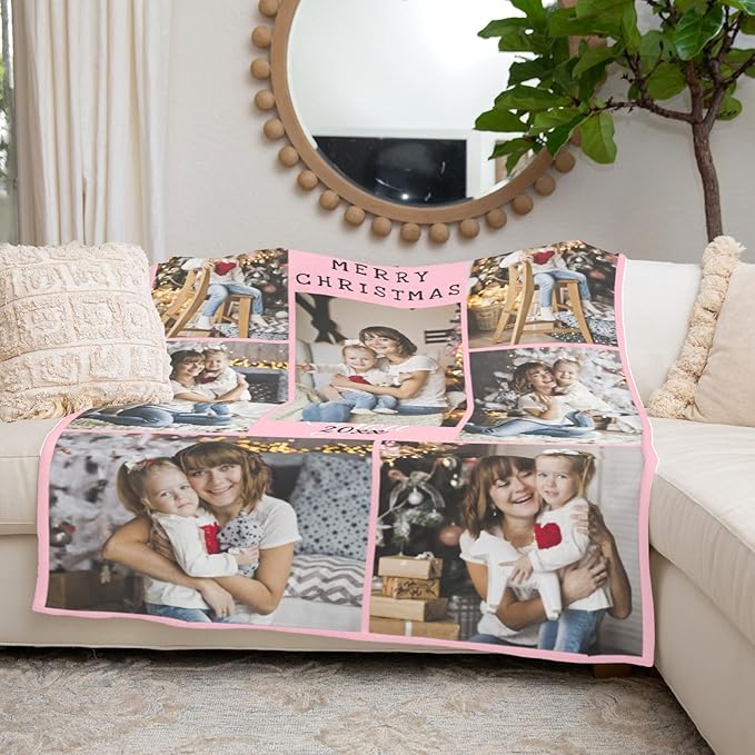 Custom Blankets with Photos, Personalized Photos Blanket Using My Own Photo, Customized Blankets with Picture, Personalized Gifts for Women Men Baby Child - Bloomnest