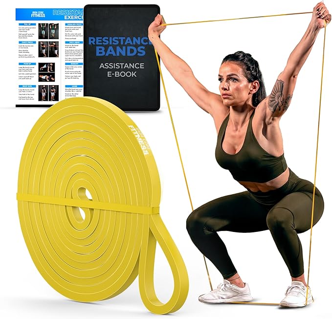 Pull Up Assistance Resistance Bands - Long Loop Power Bands for Men and Women - Strength Power Flexibility Training at Home & Gym - Ebooks & Workout Chart Included by Iron Core Fitness - Bloomnest