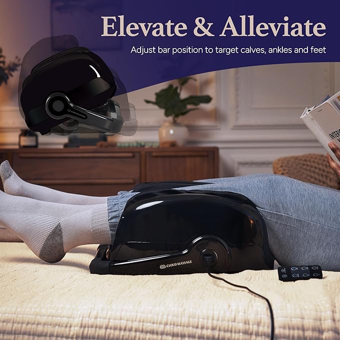 Cloud Massage Shiatsu Foot Massager with Heat, Deep Kneading Therapy for Pain Relief, Circulation, Post-Activity Relaxation - Foot Massager for Plantar Fasciitis, and Arthritis Relief - Bloomnest