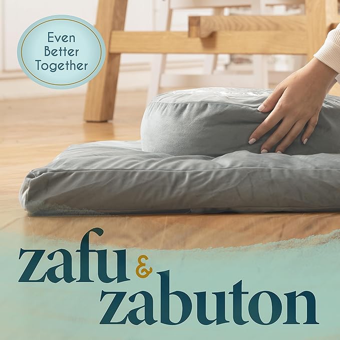 Florensi Meditation Mat Zabuton, Velvet Floor Cushions for Sitting, Meditation Cushions and Pillows with 100% Cotton Insert, Yoga Cushion for Women and Men - Bloomnest
