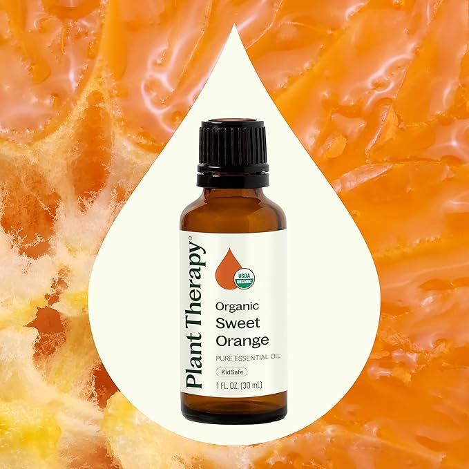 Plant Therapy Sweet Orange Organic Essential Oil 100% Pure, USDA Certified Organic, Undiluted, Natural Aromatherapy, Therapeutic Grade 30 mL (1 oz) - Bloomnest