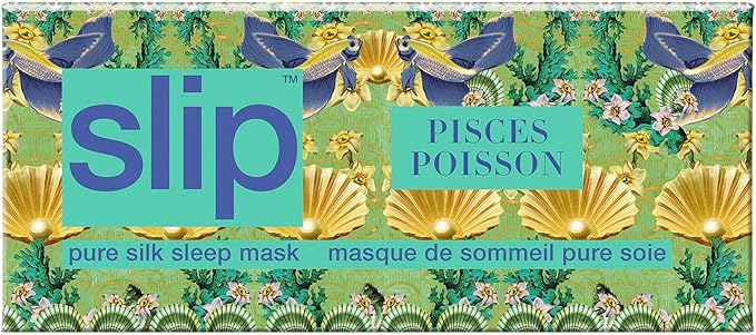 slip Pure Silk Sleep Mask - 100% Pure 22 Momme Mulberry Silk Eye Mask - Comfortable Sleeping Mask with Elastic Band, Zodiac Collection: Pisces - Bloomnest