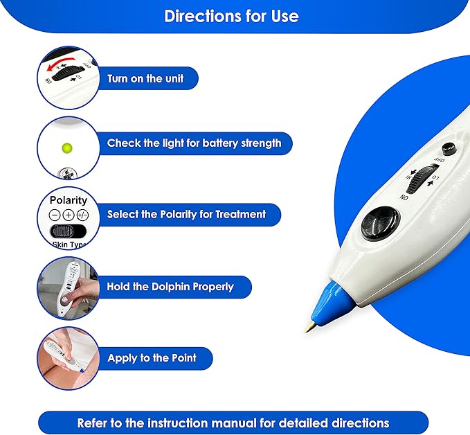 Electronic Acupuncture Pen - Vagal Stim Kit | Dolphin Neurostim | Physical Therapy Tools, Great for Reducing Stress – Enhance Vagal Tone - Over The Counter DolphinNeurostim