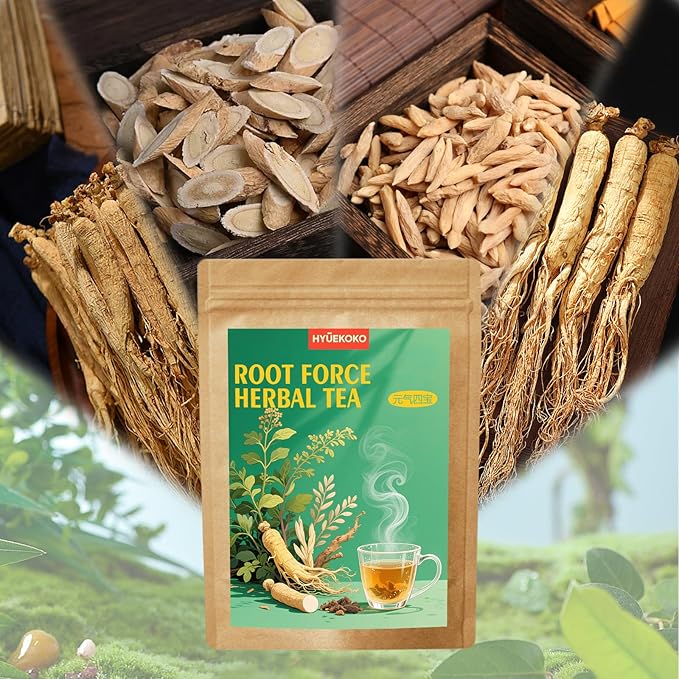 40 Bags Root Force Herbal Energy Tea, Caffeine-Free Natural Ingredients Herbal Tea Bags, No Additives, Kidneys & Liver Health Tea for Men & Women - Bloomnest