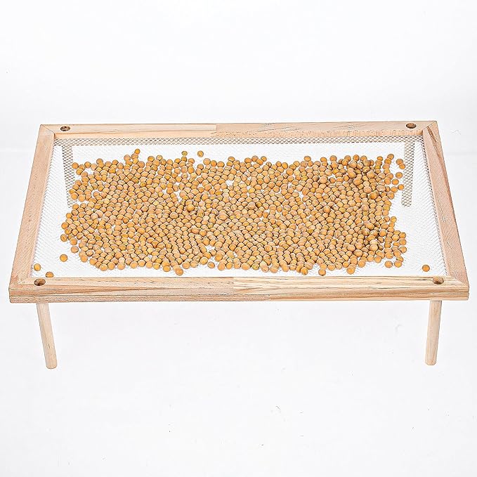 Set of 2 Stackable Wood Pasta Herb Drying Rack, Food Dryer Stand with Net for Drying Seeds, Herb, Bud - Bloomnest
