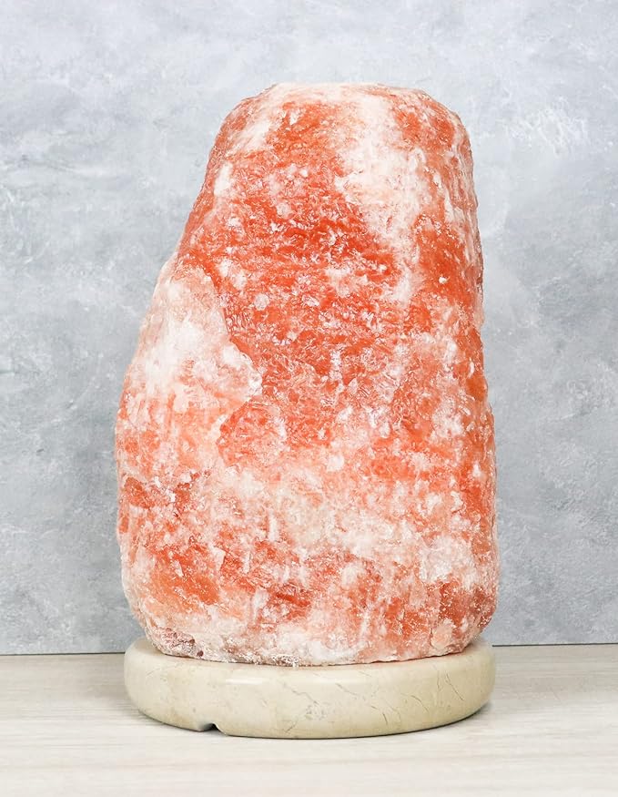 Himalayan Secrets X-Large Salt Lamp with Marble Base - Natural Pink Crystal - Dimmer Cord and Bulb Included (44-55 LBS) - Bloomnest
