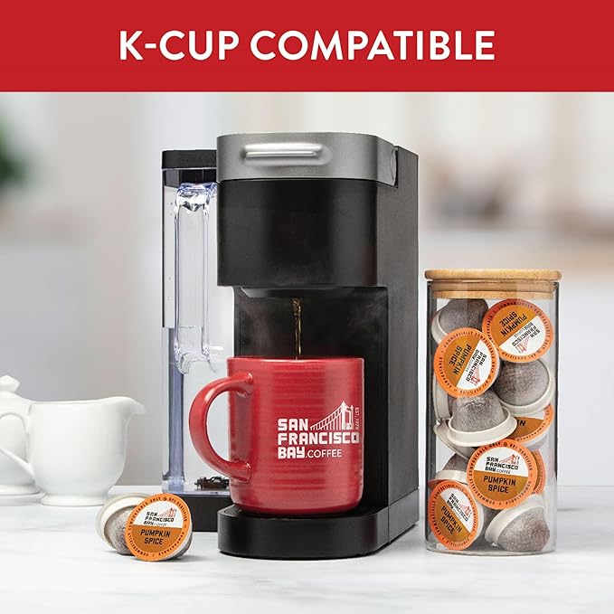 San Francisco Bay Compostable Coffee Pods - Pumpkin Spice (80 Ct) K Cup Compatible including Keurig 2.0, Flavored, Medium Roast - Bloomnest