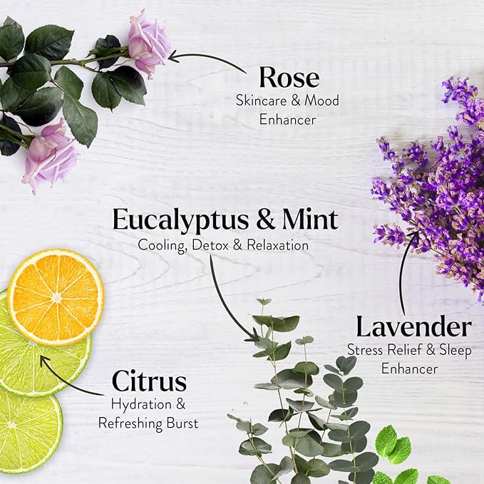 Miracle Made Variety Pack Aromatherapy Shower Steamers – Essential Oil Shower Bombs for Relaxation, Nasal Relief & Daily Self-Care – 6 Shower Melt Tablets with Dried Flowers - Bloomnest