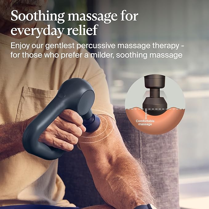 TheraGun Therabody Relief - Quiet Deep Tissue Therapy Massage Gun - Bluetooth Enabled, Electric Percussion Massage Gun & Personal Massager for Pain in The Neck, Back, Leg, Shoulder and Foot (Black) - Bloomnest