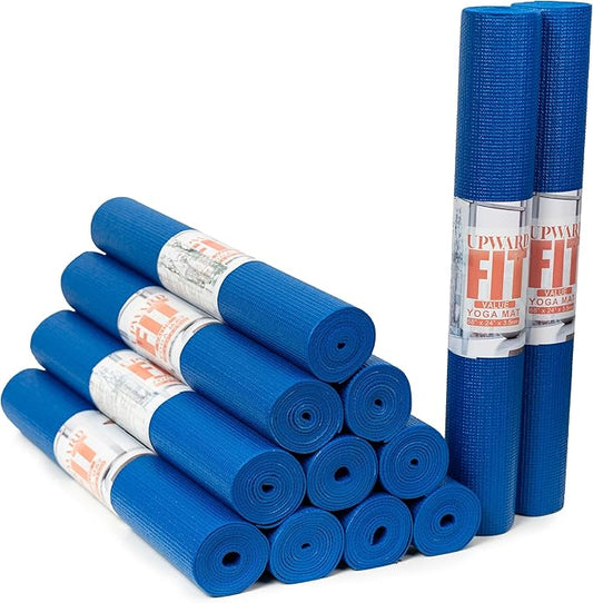 12-Pack Value Yoga Mat, 68" x 24" Non Slip Exercise Mat, 3mm Thick Gym Mat, Bulk Non Toxic Yoga Mats for Home Workout and Studios - Bloomnest