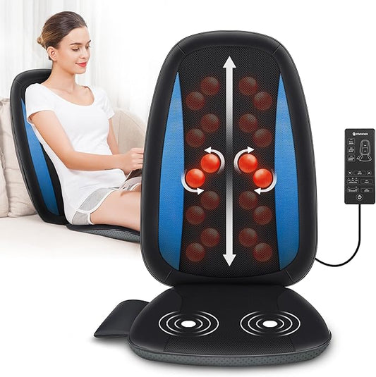 COMFIER Back Massager with Heat,Deep Tissue Kneading Massage Seat Cushion, Shiatsu Chair Pad for Neck for Home or Office use, Gift - Bloomnest