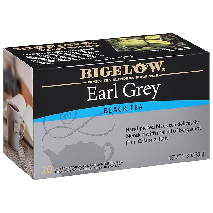 Bigelow Tea Earl Grey Black Tea, Caffeinated Tea, 20 Total Tea Bags (Pack of 1) - Bloomnest