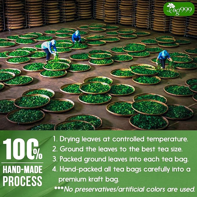 TOG999, Premium 120 Holy Basil Leaf Tea Bags, 100% Natural & Pure Holy Basil Leaves. Loose Leaf Holy Basil Herbal Tea. Holy Basil Leaf Tea. No Sugar, No Caffeine, No Gluten, Vegan. - Bloomnest