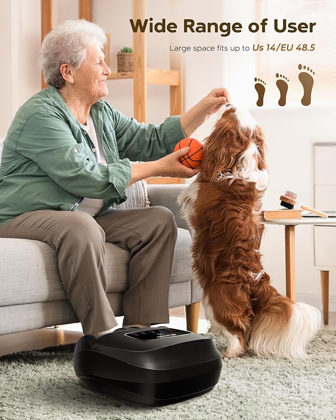 Foot Massager Machine with Heat, Shiatsu Foot Massager with Wireless Control, 2026 Upgraded Deep Kneading, for Plantar Fasciitis, Neuropathy, Birthday Gifts for Women Mom Men Dad, Up to Foot Size 14 - Bloomnest