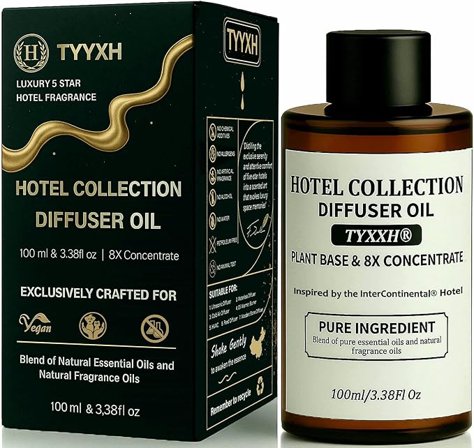 Hotel Diffuser Oil Inspired by Intercontinental Hotel – Fragrance & Essential Oil Blend for Waterless & Cold Air Diffusers – Jasmine, Sweet Orange, Sandal – Long-Lasting Aroma – Home, Spa – 3.38 Fl Oz - Bloomnest