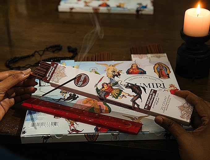 Prayer Incense Sticks - 120 Insence-Sticks (20 Insense x 6 Incents) Catholic Church Spiritual Incienso for Jesus Guardian Angel St Michael Archangel San Miguel Arcangel Judas Religious Gifts + Holder - Bloomnest