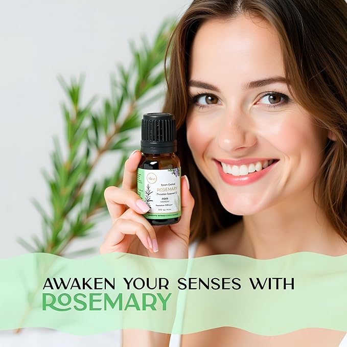My Ace Rosemary Essential Oil | Pure, Natural & Premium Grade with Dropper for Scalp Care, Diffuser, Skin, Aromatherapy, Massage & Bath Use | 0.33 fl oz (Pack of 1) MyAce