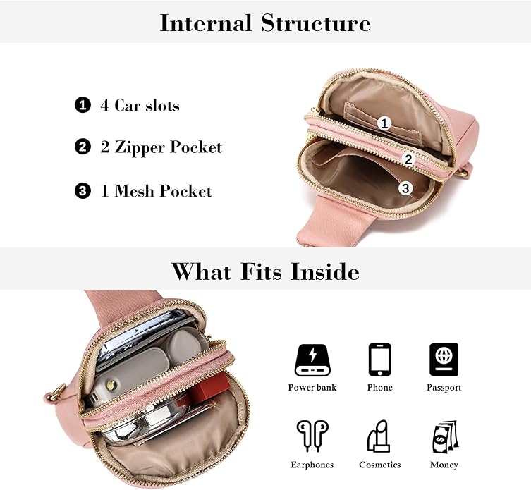 INICAT Small Sling Bag for Women Everyday & Travel Crossbody Bags Lightweight Cross Body Purses Vegan Leather - Bloomnest
