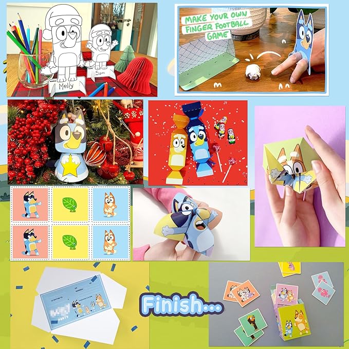 Blue Heeler Arts and Crafts Kits for Kids, 18-in-1 Birthday Gifts Set Crafts Includes Heeler Family Games, Colouring, DIY Activities, Creative Kids Crafts Kit Gifts for 3+ Years Old Girls & Boys - Bloomnest