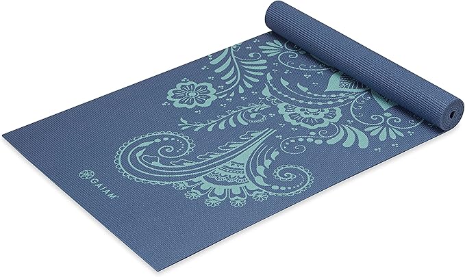 Gaiam Yoga Mat - Premium 5mm Print Thick Non Slip Exercise & Fitness Mat for All Types of Yoga, Pilates & Floor Workouts (68" x 24" x 5mm) - Bloomnest
