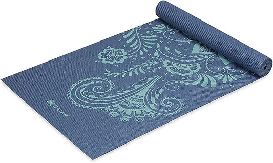 Gaiam Yoga Mat - Premium 5mm Print Thick Non Slip Exercise & Fitness Mat for All Types of Yoga, Pilates & Floor Workouts (68" x 24" x 5mm) - Bloomnest