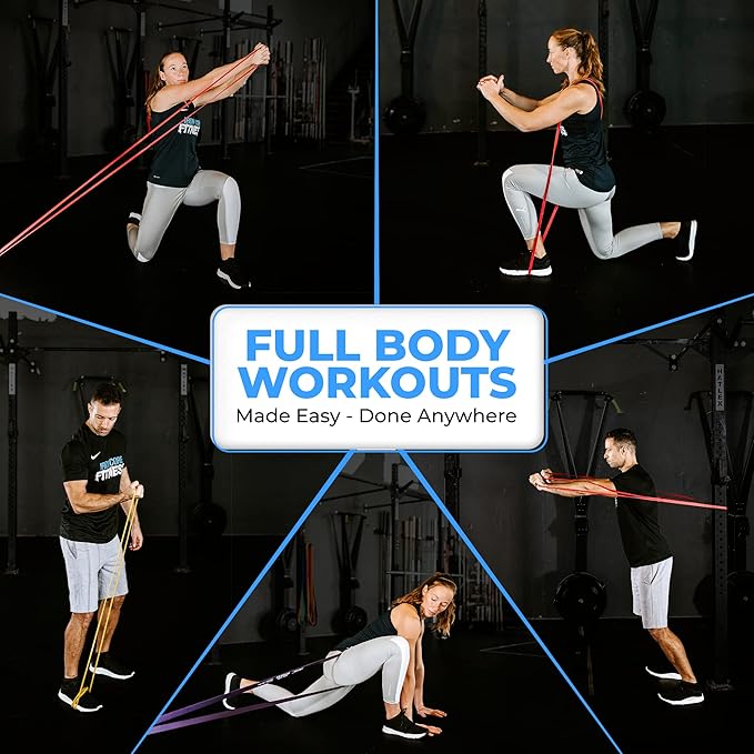 Pull Up Assistance Resistance Bands - Long Loop Power Bands for Men and Women - Strength Power Flexibility Training at Home & Gym - Ebooks & Workout Chart Included by Iron Core Fitness - Bloomnest