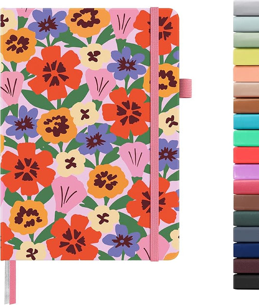 &And Per Se Lined Journal Notebook, 160 Pages, A5 5.7 x 8 inches College Ruled Thick Paper Notebook Journals for Writing, Hardcover Notebooks for Women Men Office School (Elegant Florals)